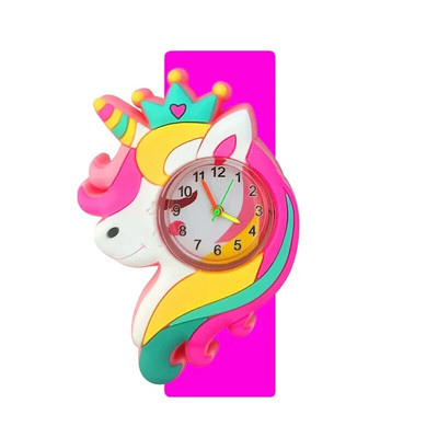 2024 Reducere 5D ceas cu unicorn pentru copii cadou de zi de naștere jucărie pentru timpul studiului pentru bebeluși ceas cu ponei drăguț pentru copii slap ceasuri de mână pentru fete băieți