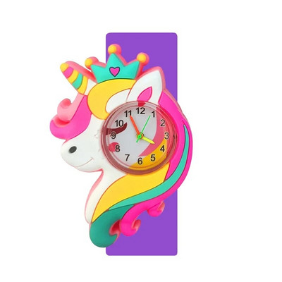 2024 Reducere 5D ceas cu unicorn pentru copii cadou de zi de naștere jucărie pentru timpul studiului pentru bebeluși ceas cu ponei drăguț pentru copii slap ceasuri de mână pentru fete băieți