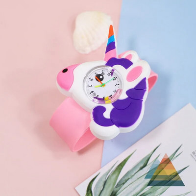 Nou 1PC Ceas Unicorn Jucărie Copii Ceas Pony Copii Cadou Fete Băieți Slap Brățară Copii Copii Ceasuri Sport Quartz Ceas Bebeluș