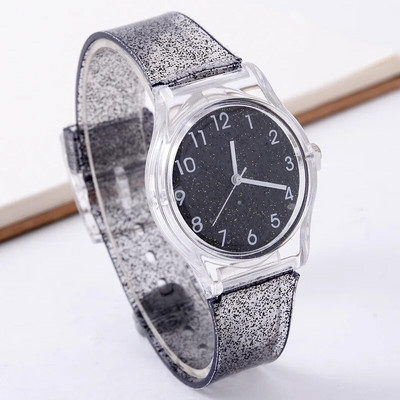 UTHAI CQ25 ceas copii ceasuri cuarț ceas ceas de mână jeleu pentru fată un băiat ceasuri sport copil student Plastic transparent