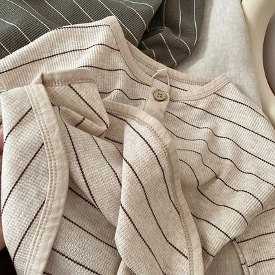 Modni prugasti print Dječja odjeća za bebe Pamučne majice dugih rukava Majice dugih rukava za dječake i djevojčice Jesenska odjeća za bebe