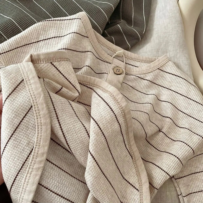 Modni prugasti print Dječja odjeća za bebe Pamučne majice dugih rukava Majice dugih rukava za dječake i djevojčice Jesenska odjeća za bebe