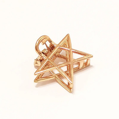 Mini cleme de păr din metal pentru femei Agrafe de păr din aliaj geometrice pentru fete Agrafe mici de rechin Accesorii pentru păr de crab de culoare aurie