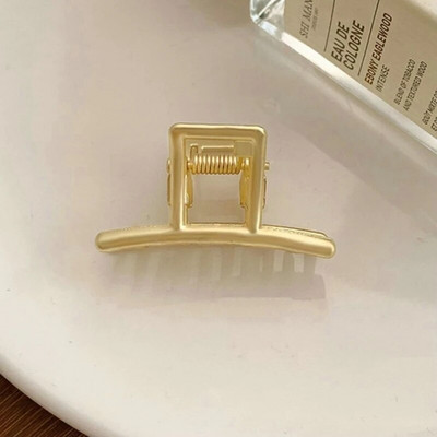 Mini cleme de păr din metal pentru femei Agrafe de păr din aliaj geometrice pentru fete Agrafe mici de rechin Accesorii pentru păr de crab de culoare aurie