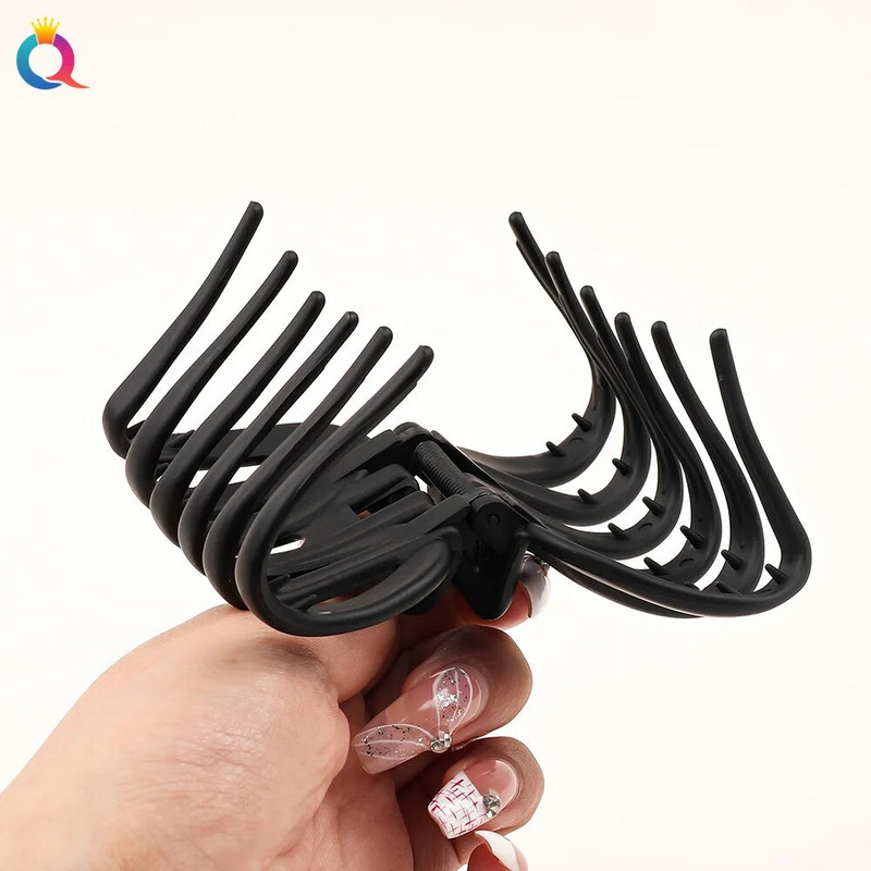 Agrafă pentru gheare de păr de 9 cm, pentru femei și fete, crab de păr geometric mat pentru păr gros și subțire, accesorii de păr durabile, antiderapante