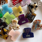 Mini gheare de păr din acetat simple, femei, fete, anti-alunecare, model de carapa țestoasă geometrică, suport pentru coadă de cal, agrafe pentru fălci de rechin