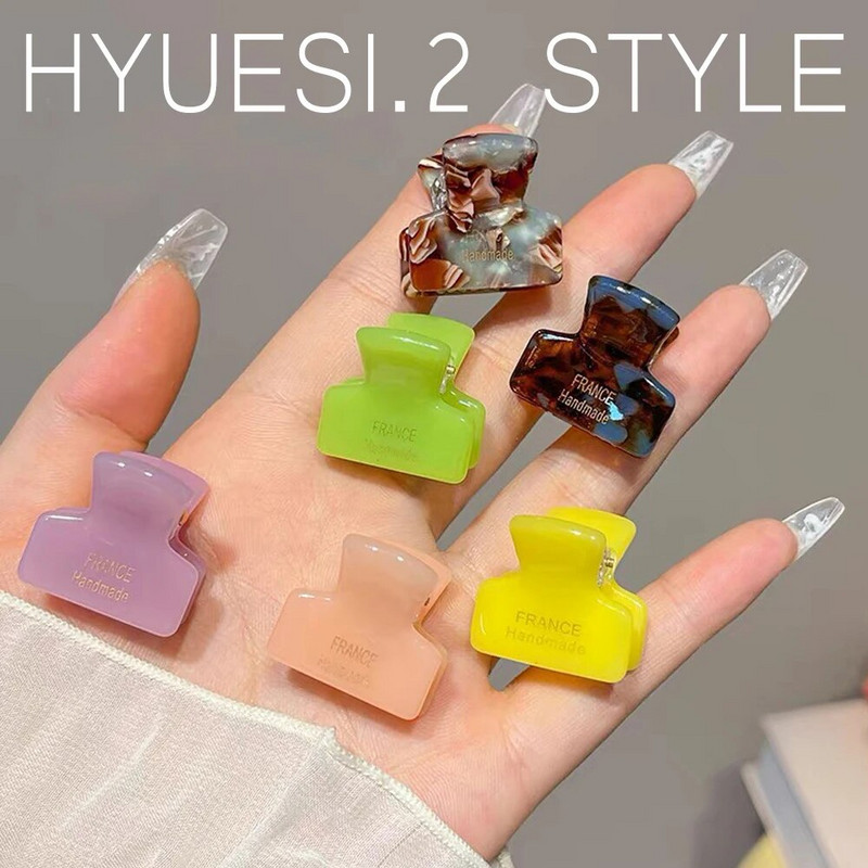 Mini gheare de păr din acetat simple, femei, fete, anti-alunecare, model de carapa țestoasă geometrică, suport pentru coadă de cal, agrafe pentru fălci de rechin