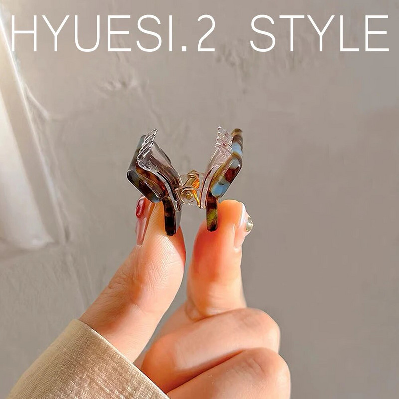 Mini gheare de păr din acetat simple, femei, fete, anti-alunecare, model de carapa țestoasă geometrică, suport pentru coadă de cal, agrafe pentru fălci de rechin