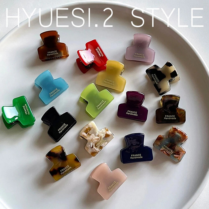 Mini gheare de păr din acetat simple, femei, fete, anti-alunecare, model de carapa țestoasă geometrică, suport pentru coadă de cal, agrafe pentru fălci de rechin