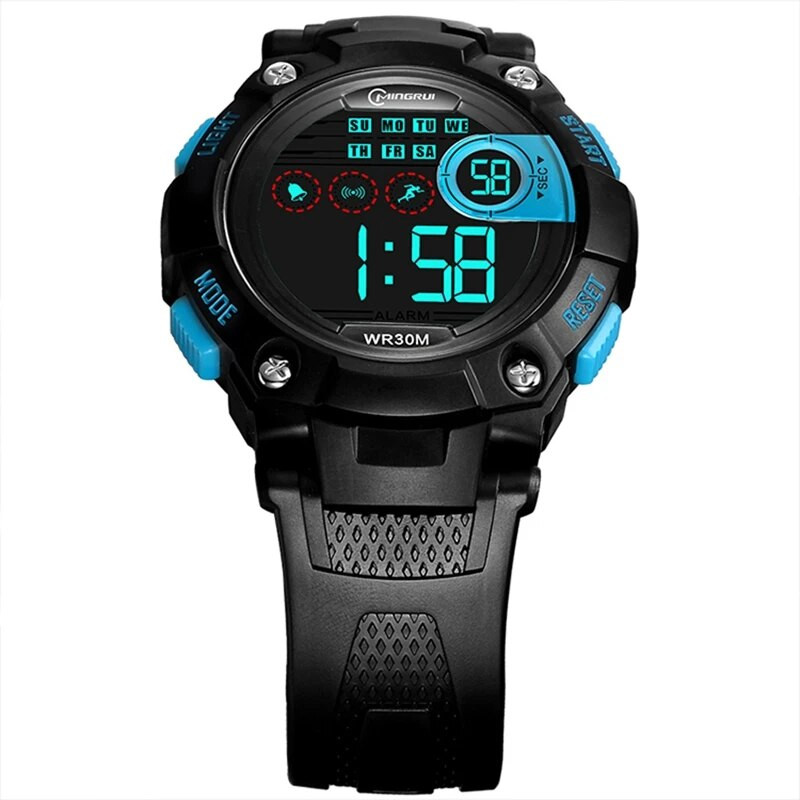 Didelis išpardavimas vaikams skirtas skaitmeninis rankinis laikrodis berniukams, sportiniai rankiniai laikrodžiai, studentų žadintuvo varpelis, chronometras vaikams šviečiantis laikas „Relogio“ laikrodis