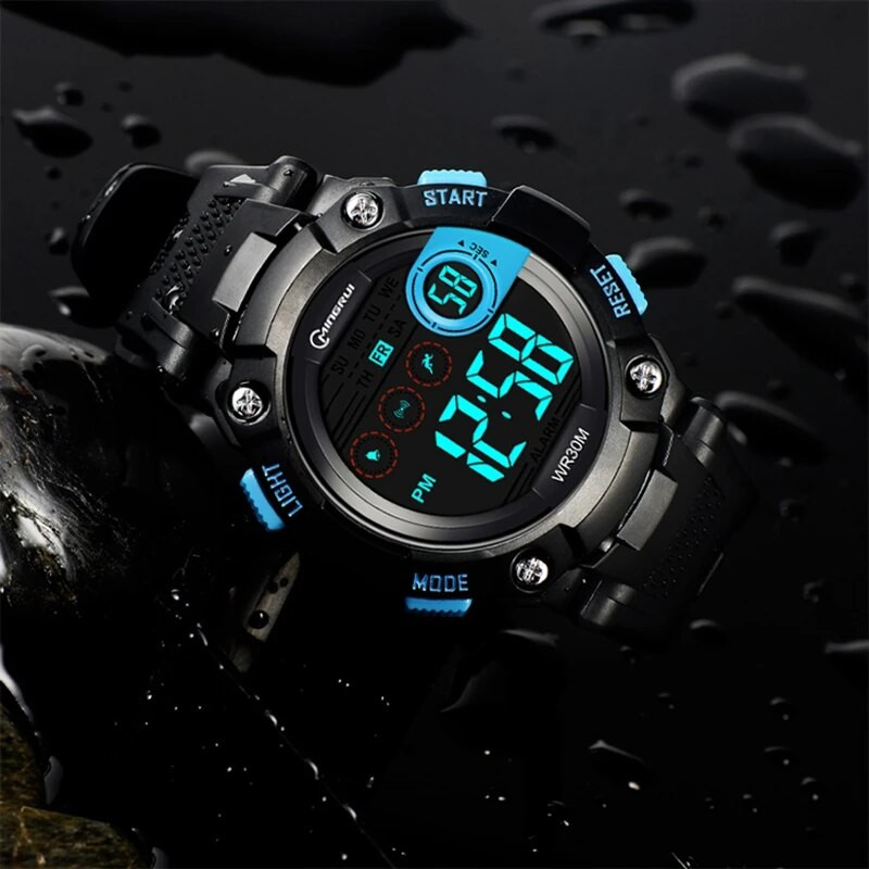 Didelis išpardavimas vaikams skirtas skaitmeninis rankinis laikrodis berniukams, sportiniai rankiniai laikrodžiai, studentų žadintuvo varpelis, chronometras vaikams šviečiantis laikas „Relogio“ laikrodis