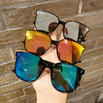Деца, сладка индивидуална форма, кръгли слънчеви очила, момиче, момче, лъскаво покритие, двуцветно ретро слънчеви очила, UV защита, очила