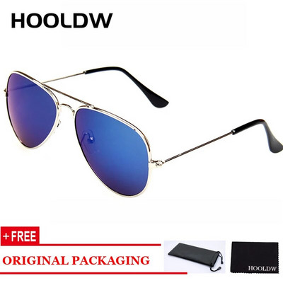 HOOLDW Classic Kids Päikeseprillid Piolt Style Poiste Tüdrukute Päikeseprillid Brändi Disain Metallraam Värviline Peegel Lasteprillid UV400