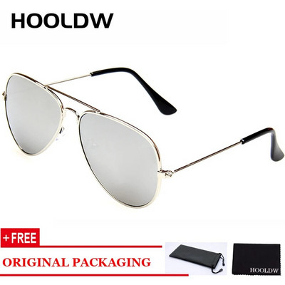 HOOLDW Classic Kids Päikeseprillid Piolt Style Poiste Tüdrukute Päikeseprillid Brändi Disain Metallraam Värviline Peegel Lasteprillid UV400