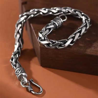 Κλασικό μοντέρνο βραχιόλι με καρίνα Fish Hook κούμπωμα Ανδρικό ασημένιο βραχιόλι υψηλής ποιότητας Maletrend Κοσμήματα για πάρτι
