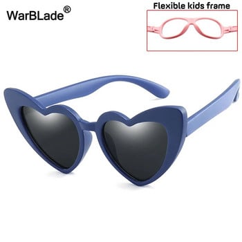 WarBLade Cute παιδικά πολωμένα γυαλιά ηλίου σε σχήμα καρδιάς για αγόρια κορίτσια Παιδικά γυαλιά ηλίου UV400 Γυαλιά ασφαλείας για μωρά από σιλικόνη