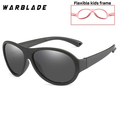 WarBLade Ochelari de soare polarizați drăguți pentru copii, în formă de inimă, băieți, fete, copii, ochelari de soare UV400 pentru bebeluși, cu cadru de siguranță din silicon