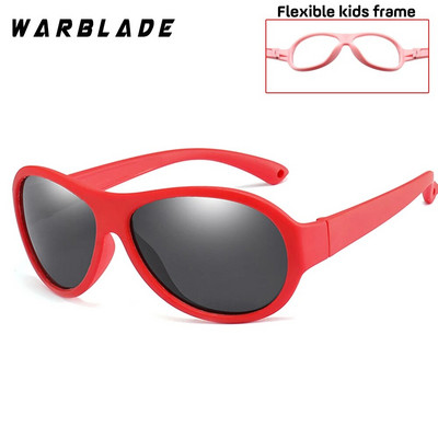 WarBLade Ochelari de soare polarizați drăguți pentru copii, în formă de inimă, băieți, fete, copii, ochelari de soare UV400 pentru bebeluși, cu cadru de siguranță din silicon
