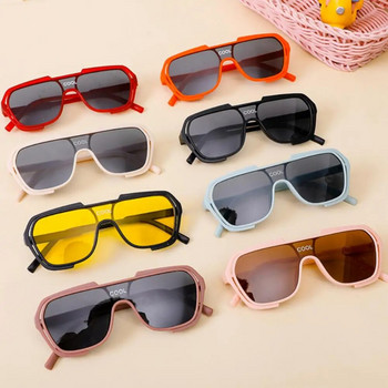 Детски слънчеви очила с кръгла рамка Прости персонализирани очила, устойчиви на ултравиолетови лъчи, корейски стил Улични снимки Мъже Момичета Очила
