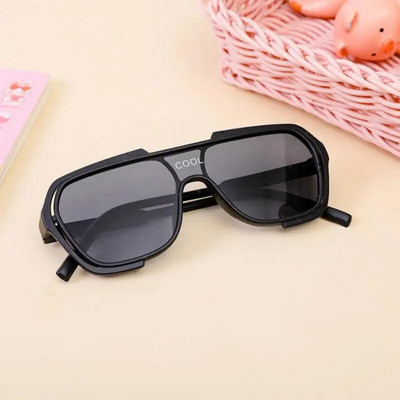Ochelari de soare cu ramă rotundă pentru copii Ochelari de vedere simpli, personalizați, rezistenți la UV, în stil coreean, fotografii de stradă, bărbați, fete, ochelari