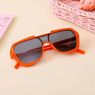 Ochelari de soare cu ramă rotundă pentru copii Ochelari de vedere simpli, personalizați, rezistenți la UV, în stil coreean, fotografii de stradă, bărbați, fete, ochelari