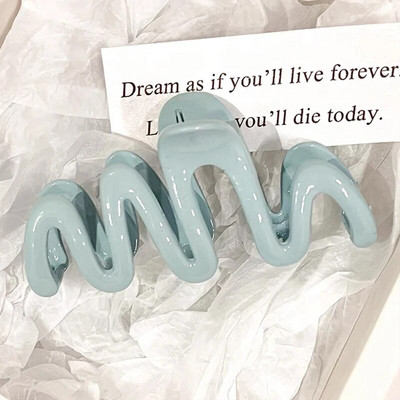 Uus värviline želeelaineline juukseklamber, suur akrüülist juuksenõelad Korea magusad lihtsad ebakorrapärased juukseklambrid naiste hobusesaba peakatted