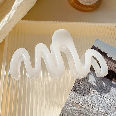 Uus värviline želeelaineline juukseklamber, suur akrüülist juuksenõelad Korea magusad lihtsad ebakorrapärased juukseklambrid naiste hobusesaba peakatted