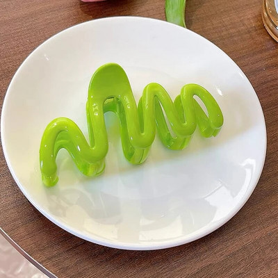 Uus värviline želeelaineline juukseklamber, suur akrüülist juuksenõelad Korea magusad lihtsad ebakorrapärased juukseklambrid naiste hobusesaba peakatted