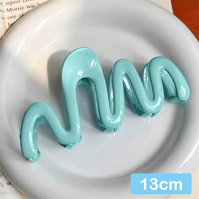 Uus värviline želeelaineline juukseklamber, suur akrüülist juuksenõelad Korea magusad lihtsad ebakorrapärased juukseklambrid naiste hobusesaba peakatted