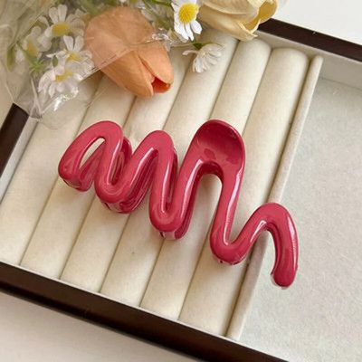 Uus värviline želeelaineline juukseklamber, suur akrüülist juuksenõelad Korea magusad lihtsad ebakorrapärased juukseklambrid naiste hobusesaba peakatted