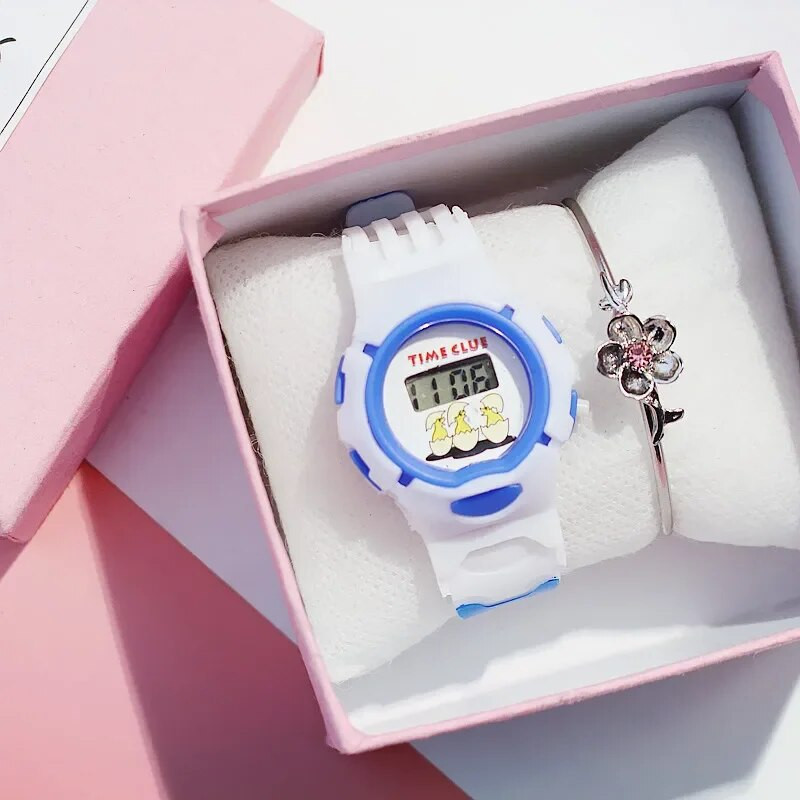 Bērnu meiteņu digitālais pulkstenis bērnu multfilmu analogais digitālais sporta LED elektroniskais ūdensizturīgs rokas pulkstenis Relogios Digitais bērnu pulkstenis