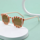Copii Drăguț Bebeluși Fetițe în aer liber Lattice Classic Checker Panel Rotunzi Uv400 Ochelari de soare Ochelari de soare Ochelari de soare Ochelari de soare pentru copii