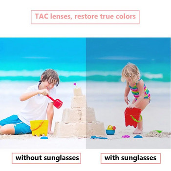 2023 Παιδικά τετράγωνα πολωμένα γυαλιά ηλίου 3-10 ετών για κορίτσια Αγόρια Γυαλιά TAC Φακοί σιλικόνης εύκαμπτα γυαλιά Σκελετός UV Protect Αποχρώσεις