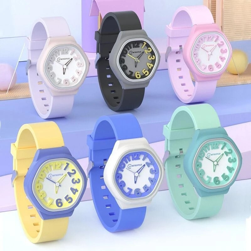 Moda Copii Ceas Cuarț Pentru Copii Cadou Femei Tinere Ceas Impermeabil Teen Student Ora Fete Ceas de mână Băiați Ceasuri Bărbați Ceasuri