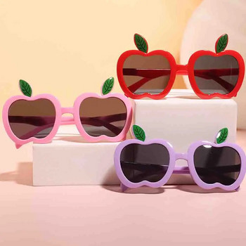 seemfly Карикатура 2-10 години Детски парти слънчеви очила Летни сладки UV400 тъмни очила с форма на ябълка за момичета Момчета Подарък за деца