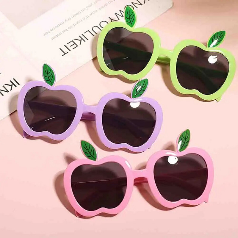seemfly Animacinis 2-10 metų vaikų vakarėlis akiniai nuo saulės Vasariniai mieli obuolio formos UV400 tamsūs akiniai mergaitėms berniukams Dovana vaikams