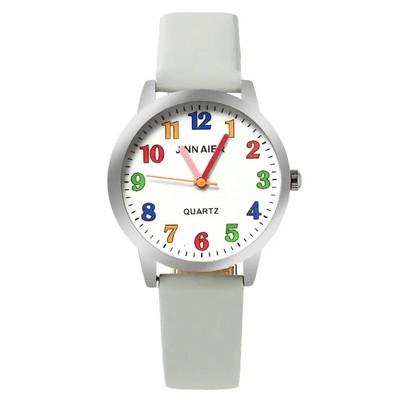 Vaikiški laikrodžiai Madingi prekės ženklo laikrodžiai Kvarciniai rankiniai laikrodžiai Vaikiški Laikrodžiai Berniukai Merginos Studentai Rankinis laikrodis Daugiaspalvė Laikrodžio plokštelė