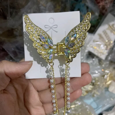 Modne metalne ažurne kopče za kosu s leptirima za kosu za žene Djevojke Elegantna kopča s kandžama u konjskom repu Vintage ukosnice Dodaci za kosu