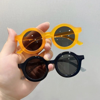 Нови детски кръгли слънчеви очила с малка рамка Момиче Марка Дизайнер Модни слънчеви очила Сладко бебе Сенник на открито Очила UV400