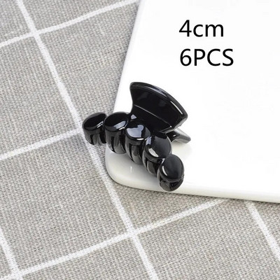 6 bucăți / lot agrafă de păr la modă pentru fete mini gheare de păr plastic ABS de înaltă calitate Crab pentru accesorii de păr Material proaspăt