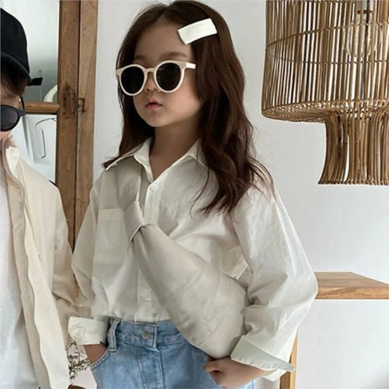 Moda bebelus fetita baietel camasa din bumbac cu maneca lunga sugar bluze copil tinuta primavara toamna bebelusi haine casual 3-16 ani