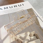 Noi gheare de păr mate și solide Agrafe de păr elegante din acrilic transparent Agrafe de păr Articole pentru cap pentru femei fete Accesorii de păr Cadouri