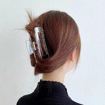 Нови матови плътни щипки за коса Елегантни прозрачни акрилни щипки за коса Фиби Шноли Шапки за жени Момичета Аксесоари за коса Подаръци