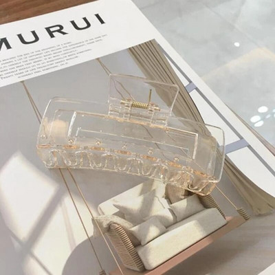 Noi gheare de păr mate și solide Agrafe de păr elegante din acrilic transparent Agrafe de păr Articole pentru cap pentru femei fete Accesorii de păr Cadouri