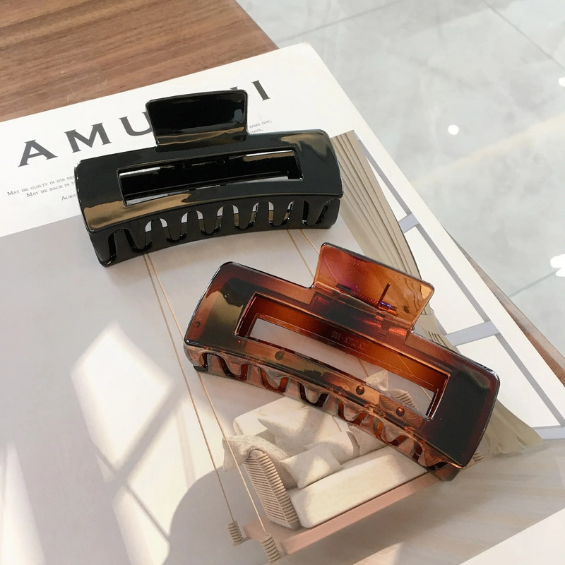 Noi gheare de păr mate și solide Agrafe de păr elegante din acrilic transparent Agrafe de păr Articole pentru cap pentru femei fete Accesorii de păr Cadouri