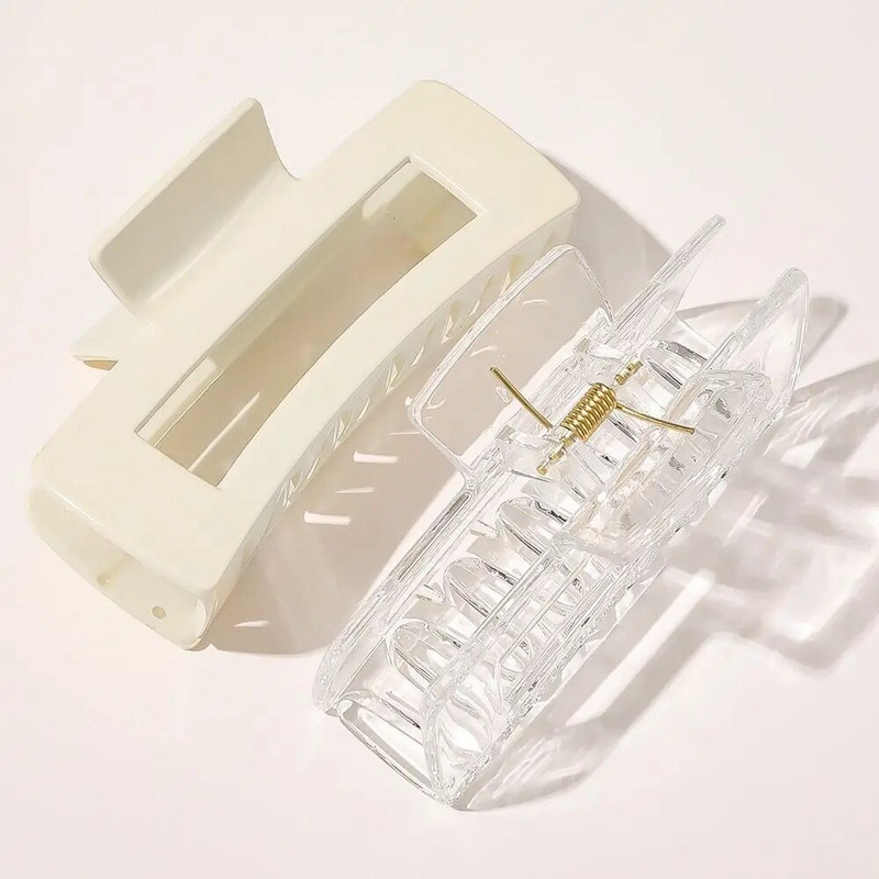 Noi gheare de păr mate și solide Agrafe de păr elegante din acrilic transparent Agrafe de păr Articole pentru cap pentru femei fete Accesorii de păr Cadouri