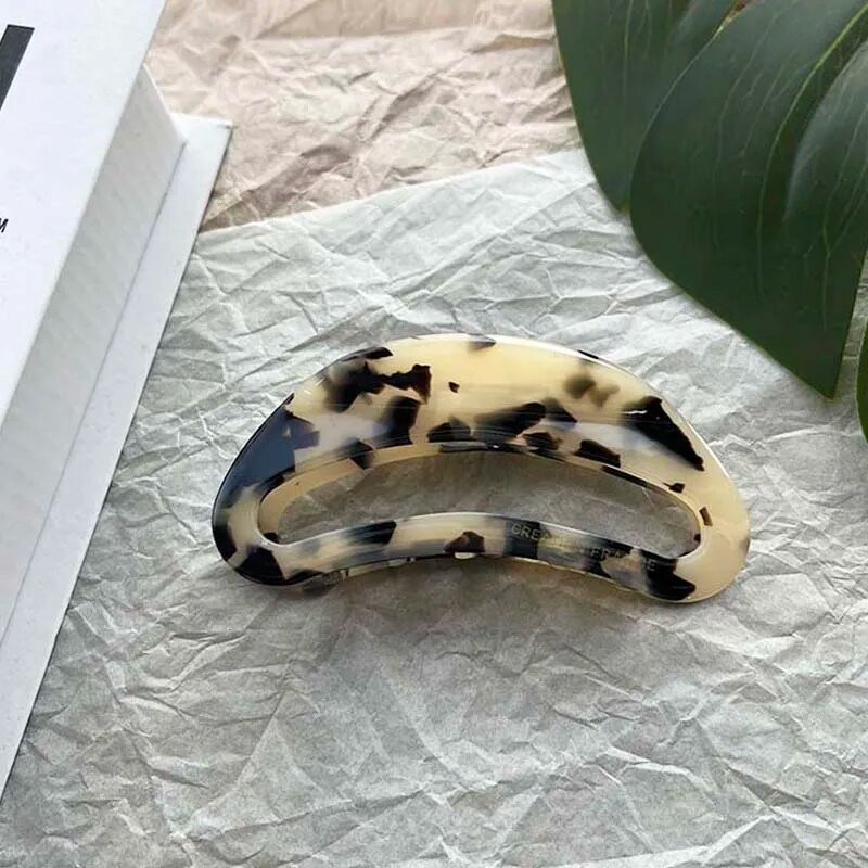 Clip de păr vintage mare din acetat cu imprimeu leopard, cu gheare, femei, fete, ocazional, agrafă cu rechin, ac accesorii pentru păr la modă