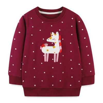 Jesenski dječji sweatshirts Novi dolazak Dugini oblaci s vezom sweatshirts za djevojčice dječje sweatshirts dugih rukava sportske majice