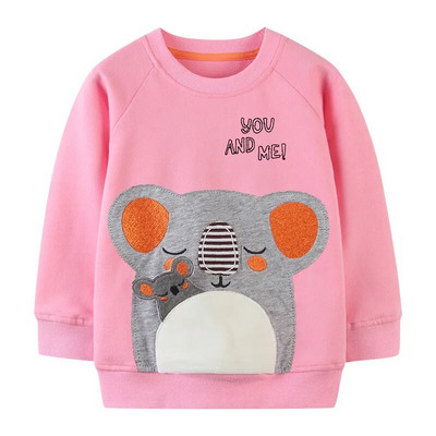 Jesenski dječji sweatshirts Novi dolazak Dugini oblaci s vezom sweatshirts za djevojčice dječje sweatshirts dugih rukava sportske majice
