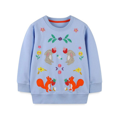 Jesenski dječji sweatshirts Novi dolazak Dugini oblaci s vezom sweatshirts za djevojčice dječje sweatshirts dugih rukava sportske majice
